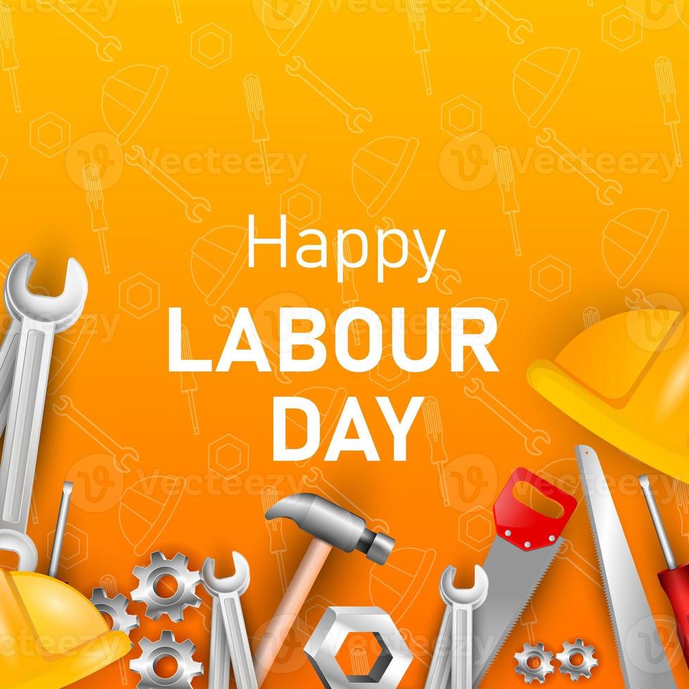 Happy Labor Day. Poster or Banner. 1 May International labour day photo