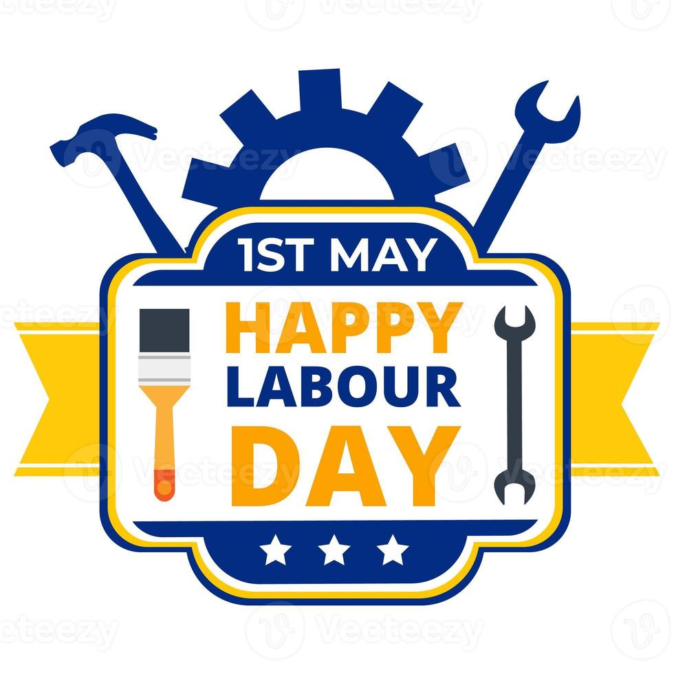 Happy Labor Day. Poster or Banner. 1 May International labour day photo