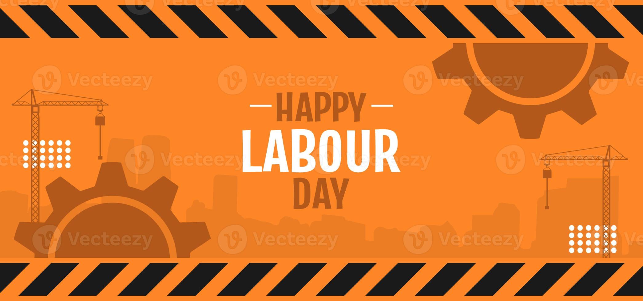 Happy Labor Day. Poster or Banner. 1 May International labour day photo
