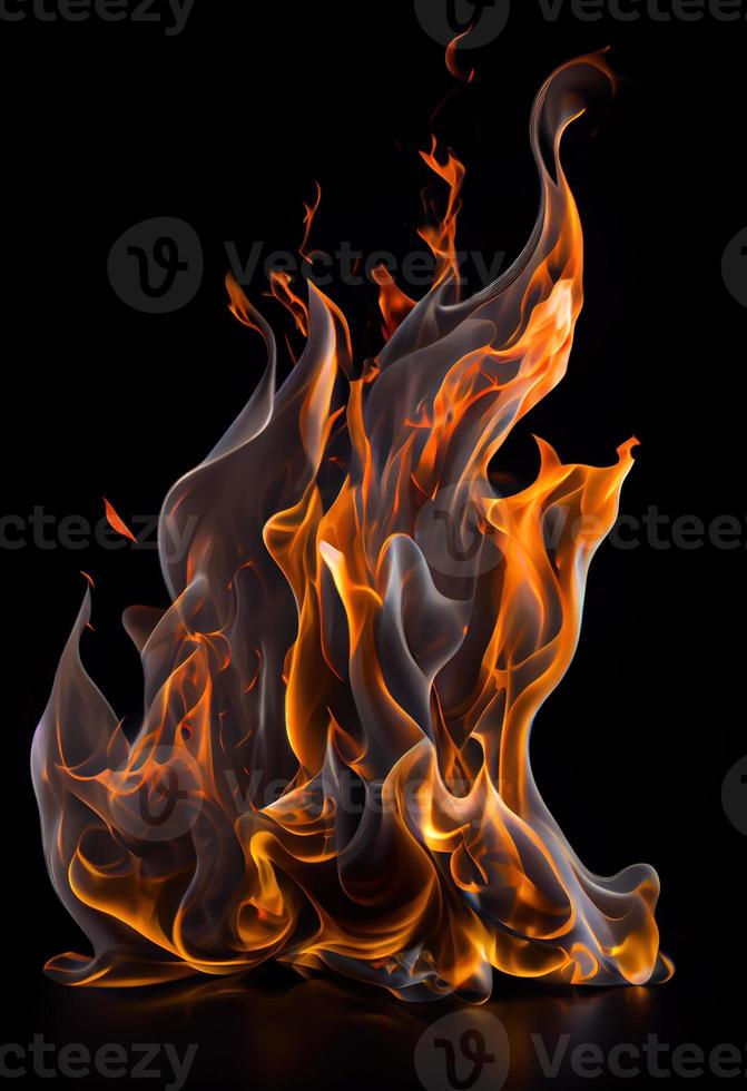 Fire logo. Ai render. photo