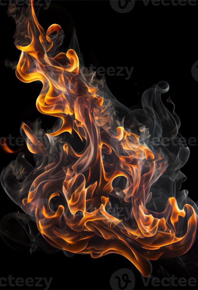 Fire logo. Ai render. photo