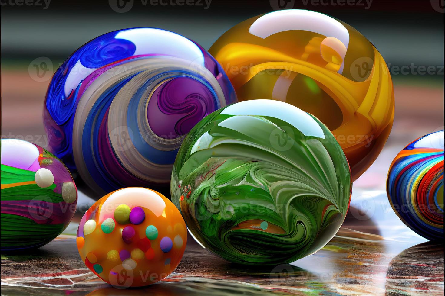 Backdrop with stone spheres. photo