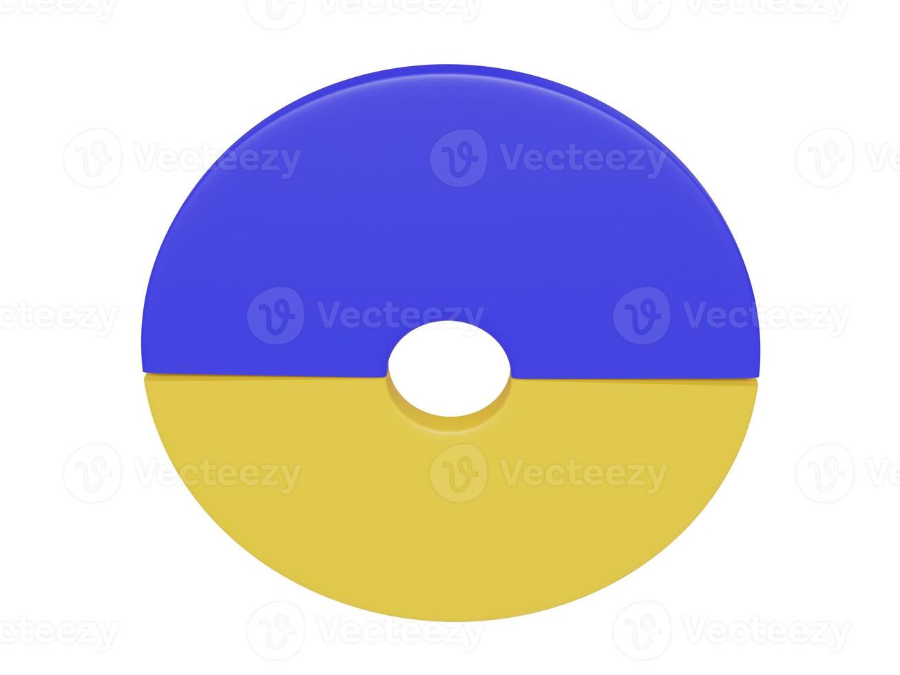Colored round chart. 3d render. photo
