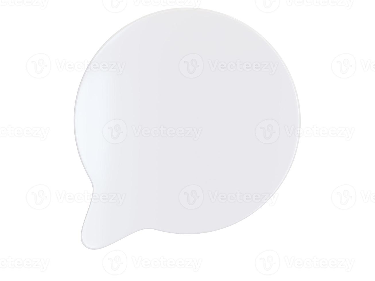 White round dialog bubble. 3d render. photo