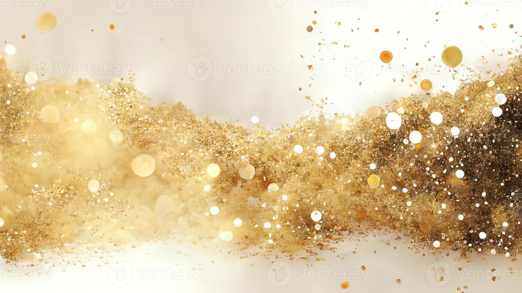 Light Christmas golden luxury glitter background. photo