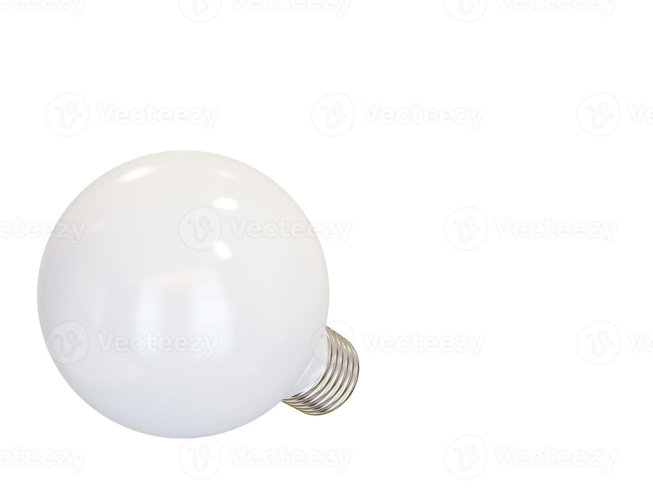 White light bulb. 3d render photo
