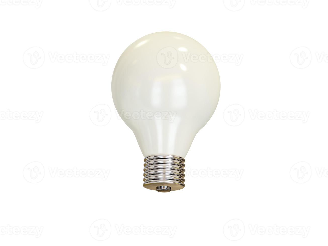 White light bulb. 3d render photo
