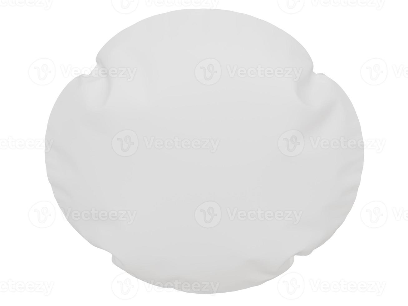 Mockup white round pillow. 3d render photo