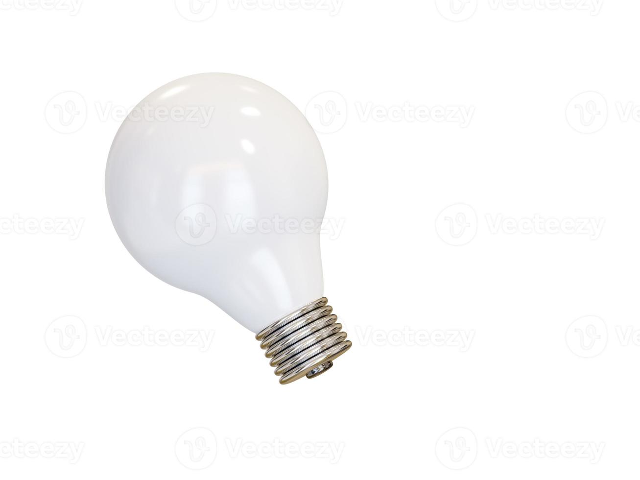 White light bulb. 3d render photo