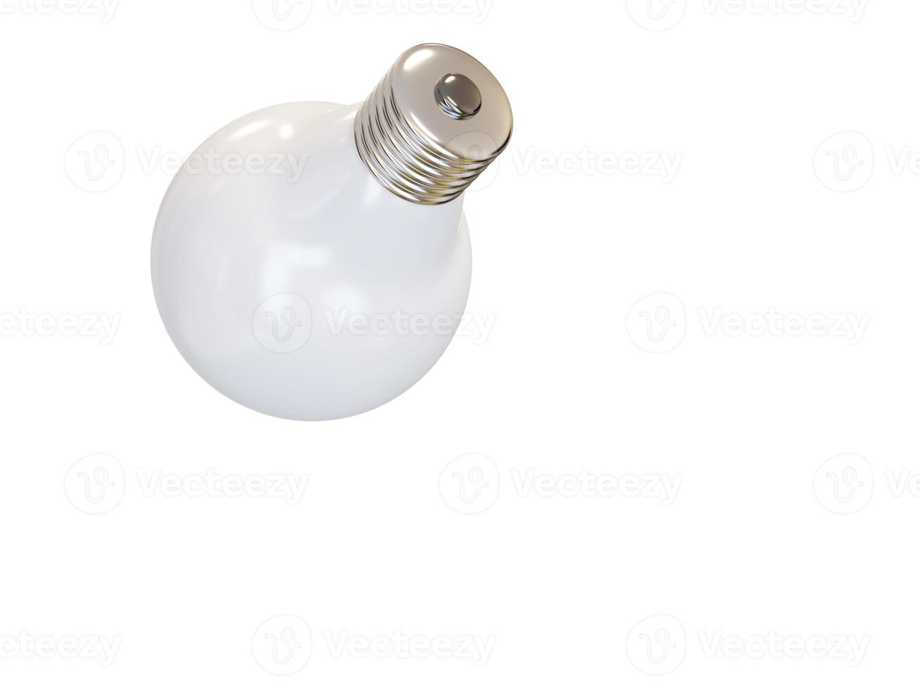 White light bulb. 3d render photo