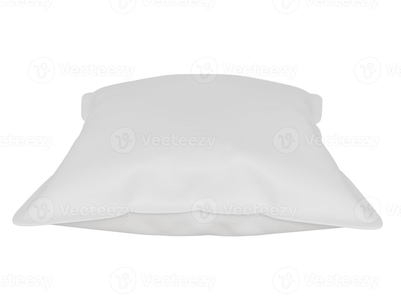 Mockup white square pillow. 3d render photo