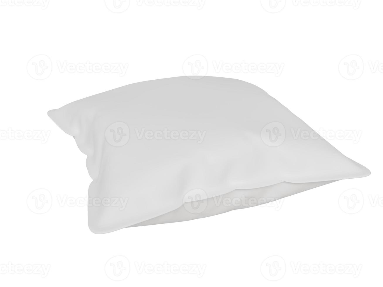 Mockup white square pillow. 3d render photo