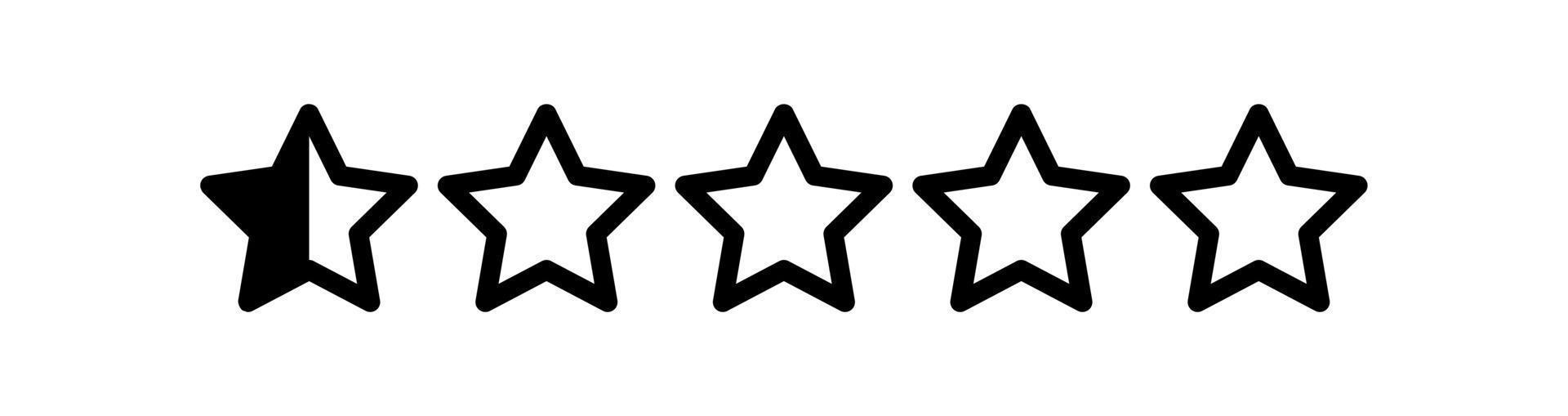 Half Stars Rating Vector illustration for any purposes.