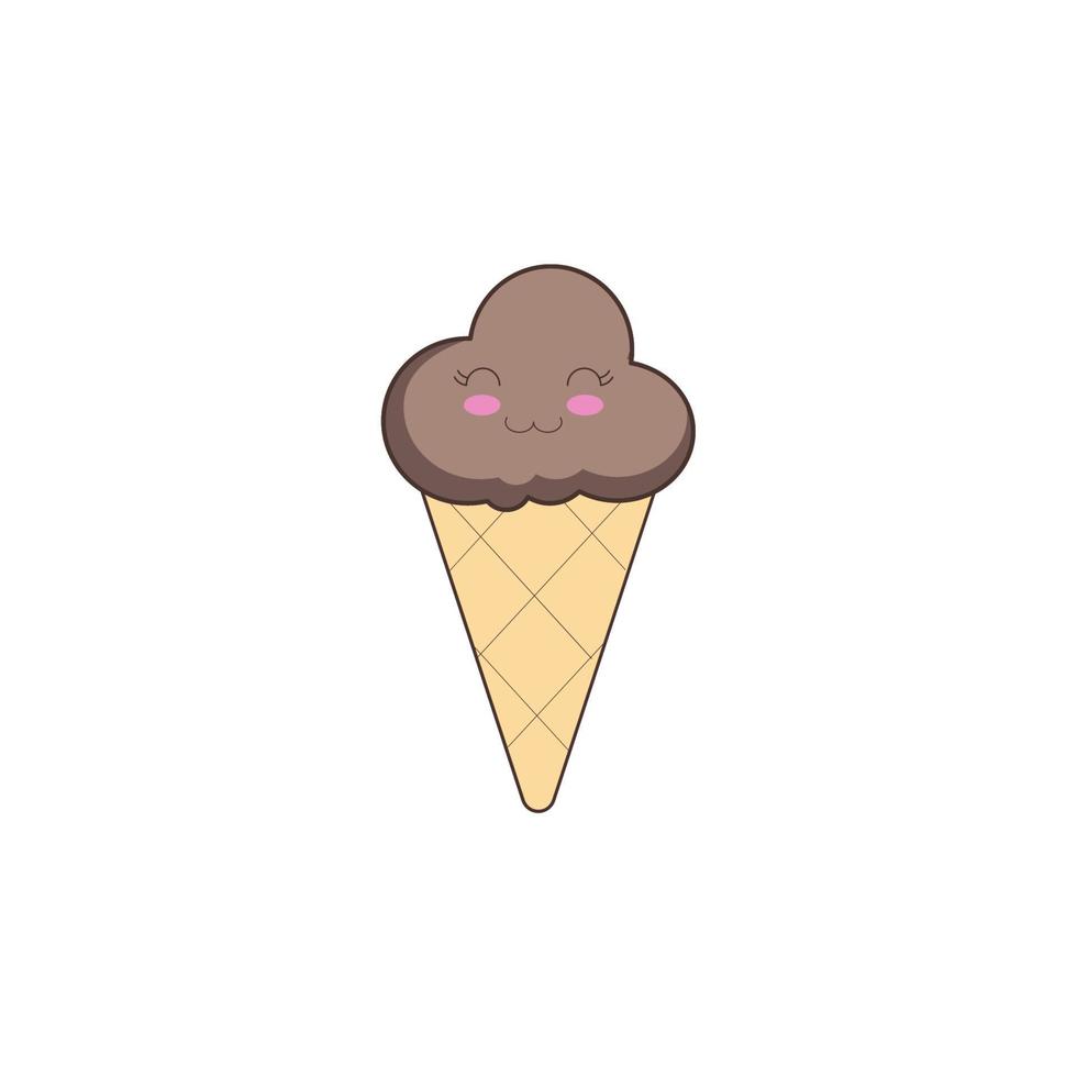 Collection of colorful ice cream icons. Vector illustration isolated on background