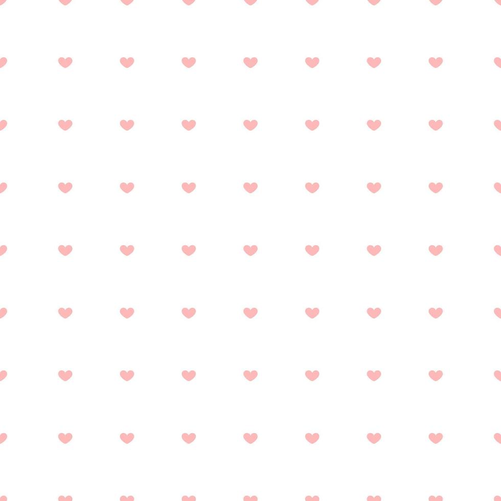 Cute pink hearts polka dot seamless pattern. Valentine's day, love, card, print, tag, label, wallpaper, background, banner, etc. vector