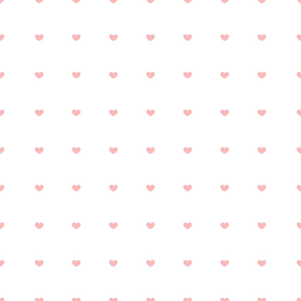 Cute pink hearts polka dot seamless pattern. Valentine's day, love, card, print, tag, label, wallpaper, background, banner, etc. vector