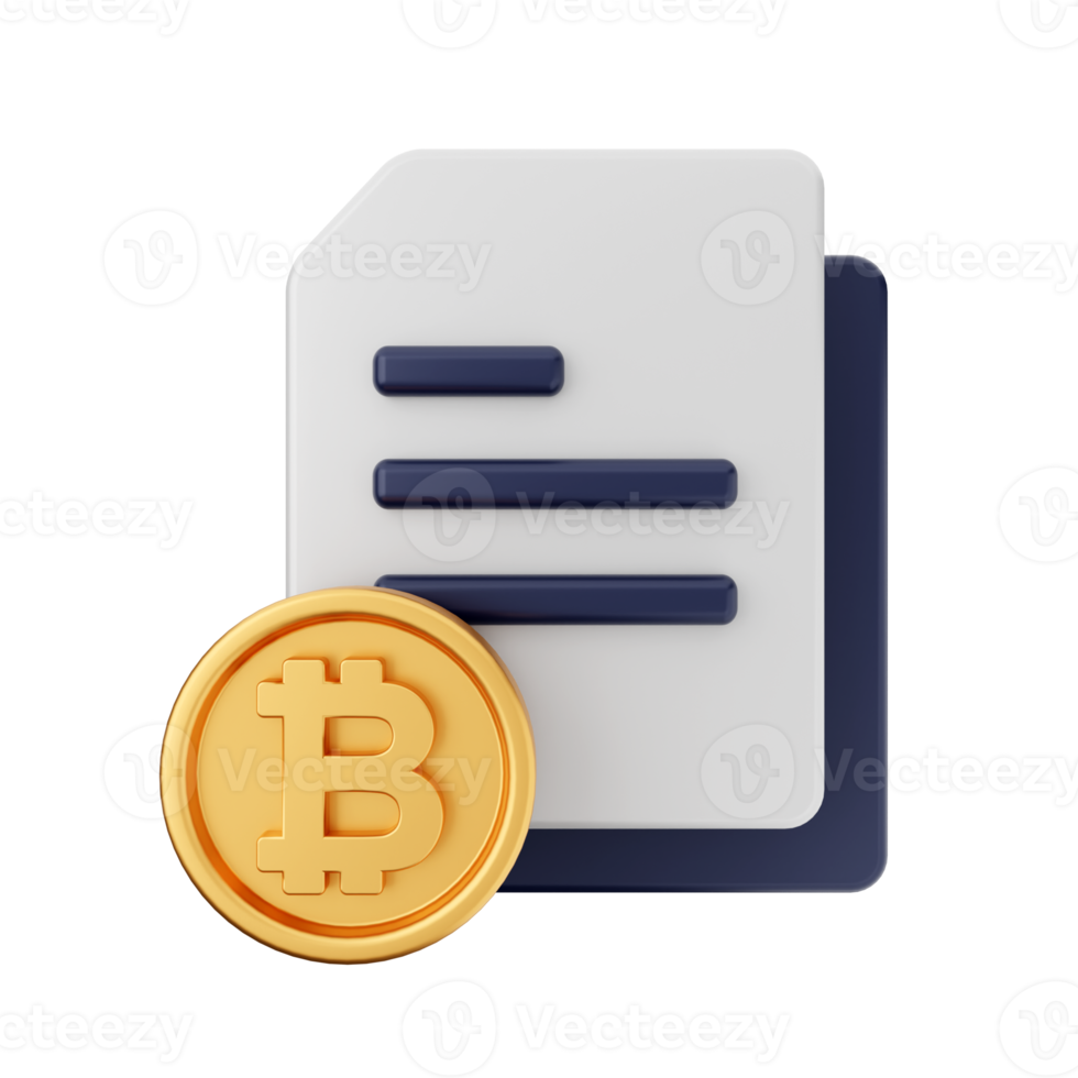 3d bitcoin cryptocurrency icon illustration png