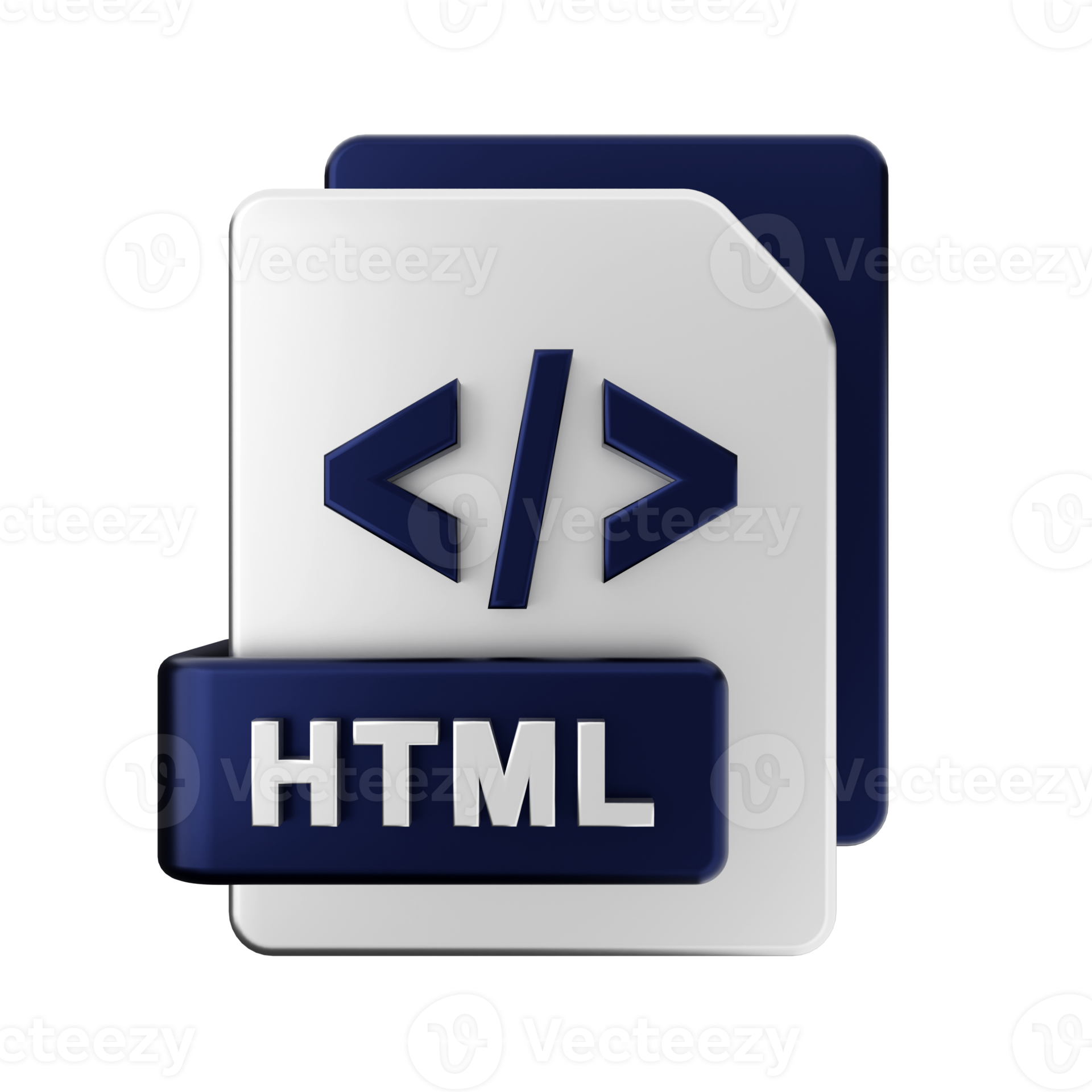 3d html file icon illustration 22029720 PNG