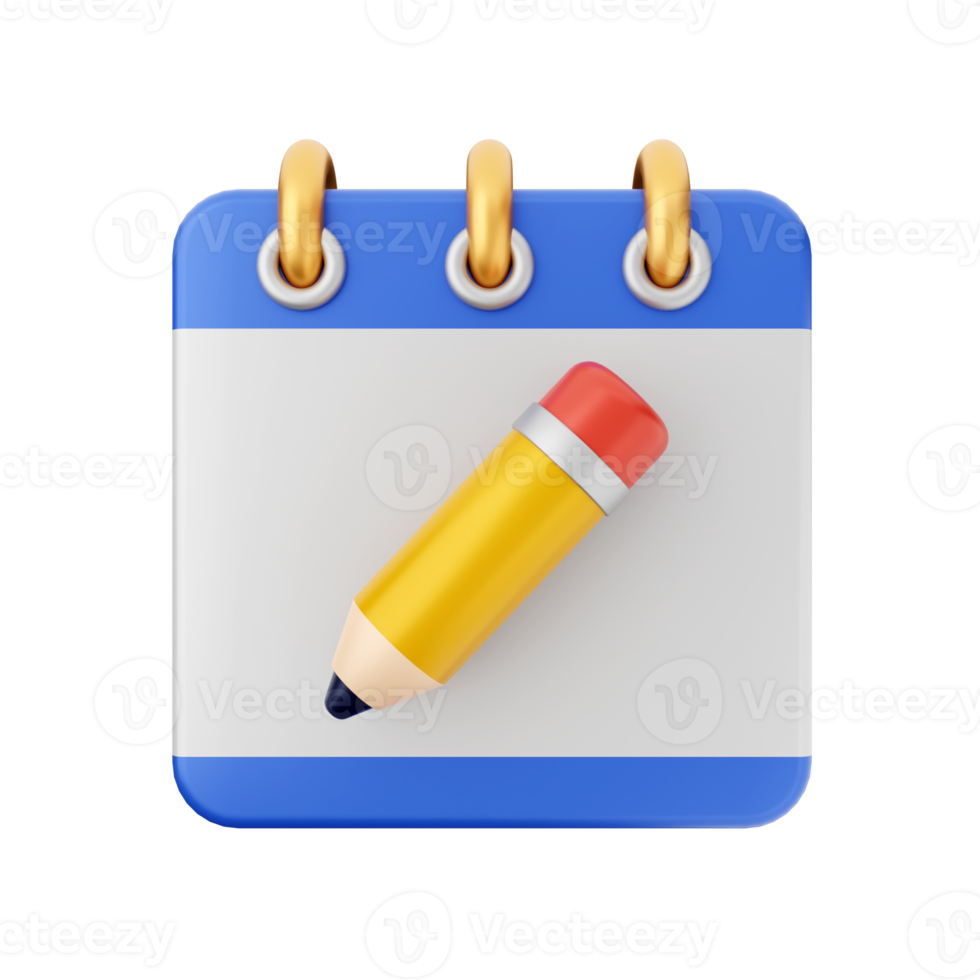 3d calendar icon illustration png
