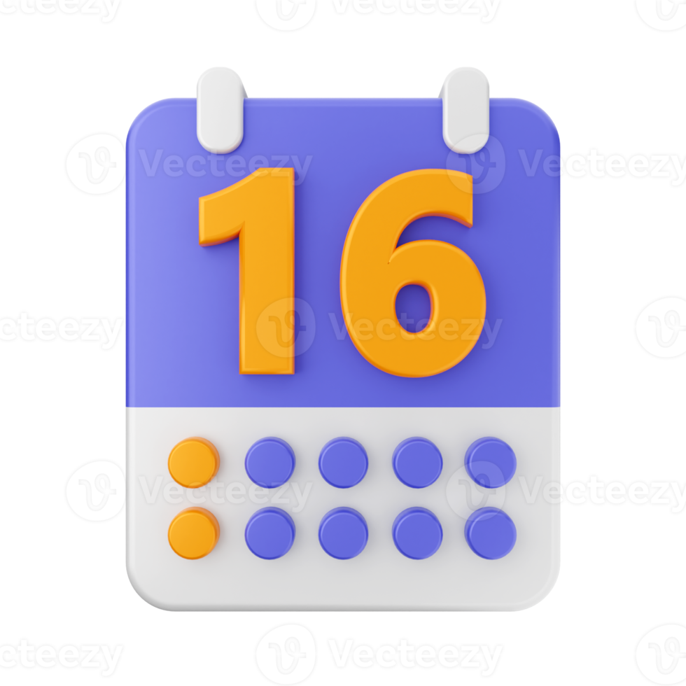 3d calendrier icône illustration png