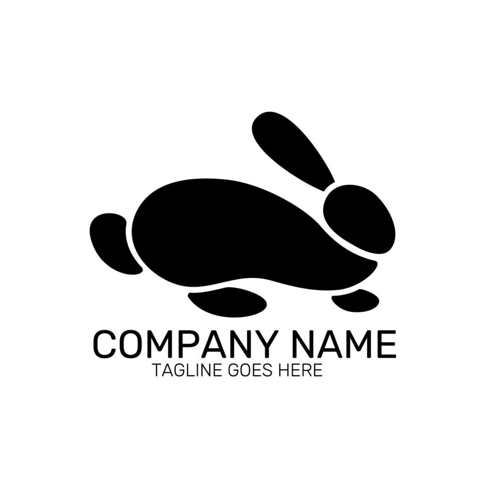 Rabbit. Logo design. Template. Icon. Vector minimalist illustration.