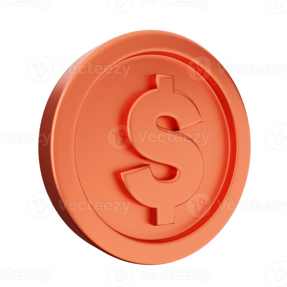 3d coin gold bronze silver icon png