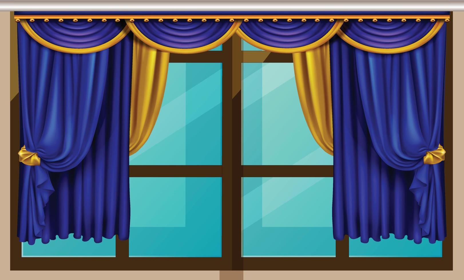 cloths curtain window design eps vector 22029921 Vector Art at Vecteezy