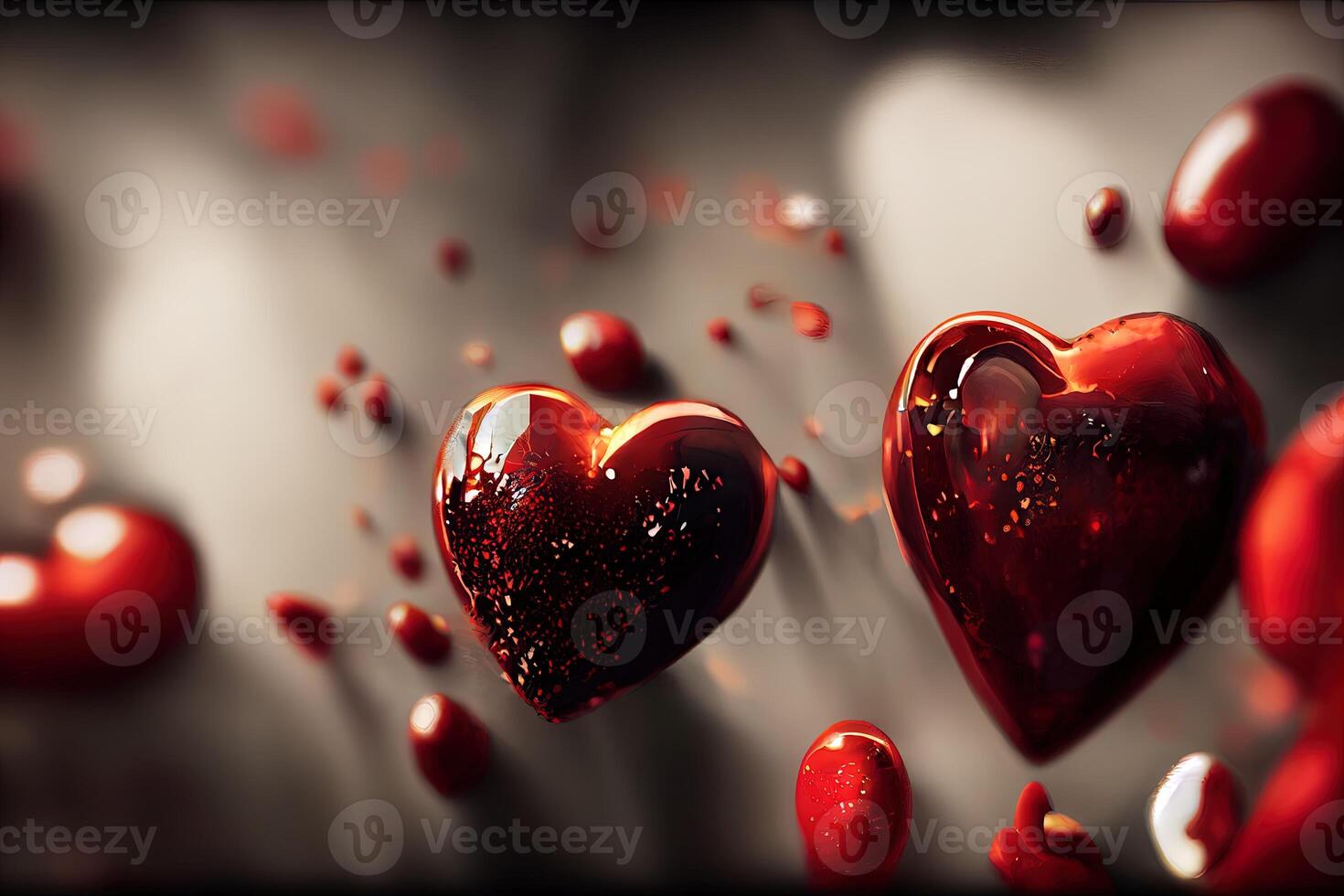 illustration of hearts with a love background photo