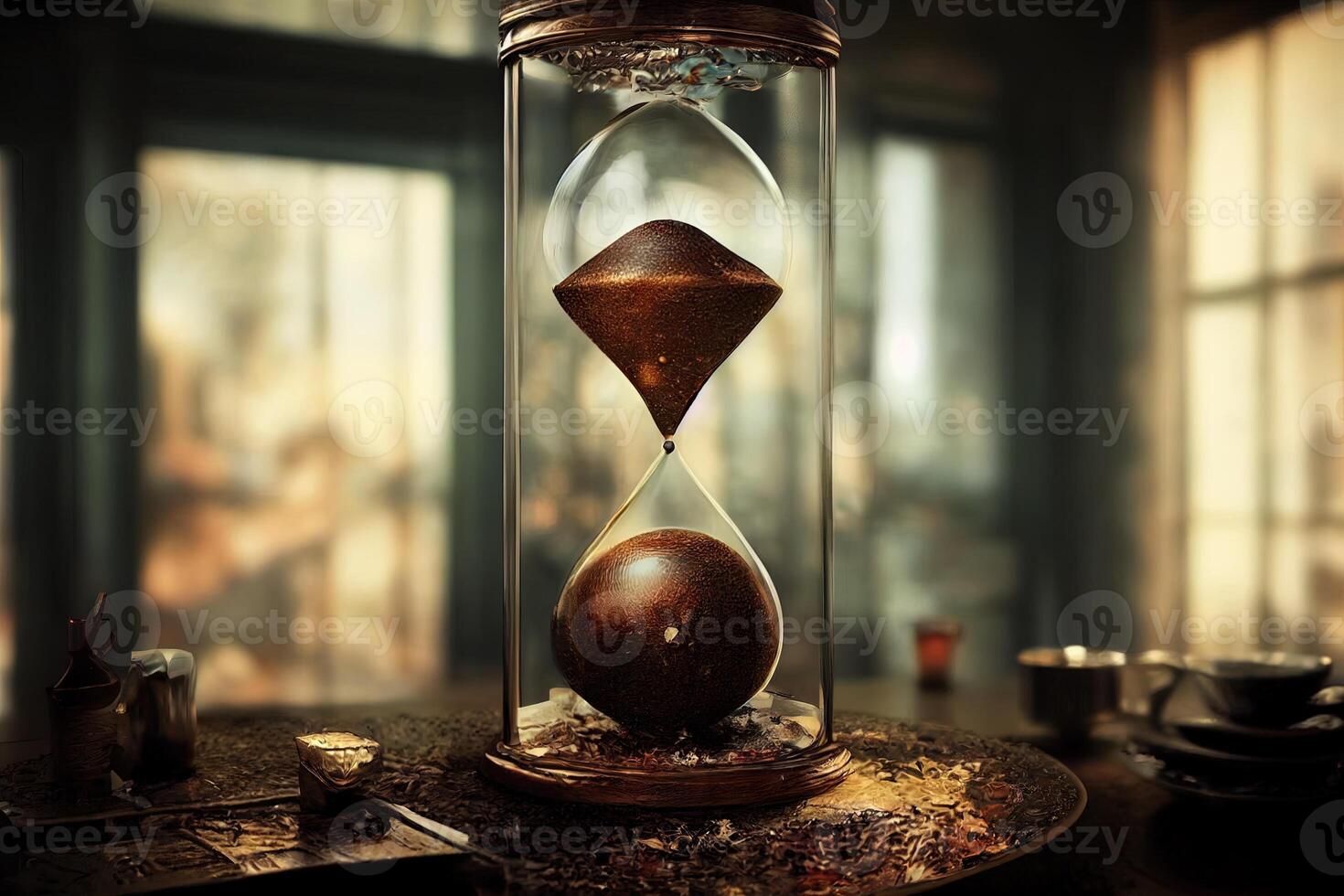 illustration of a hourglass of time photo