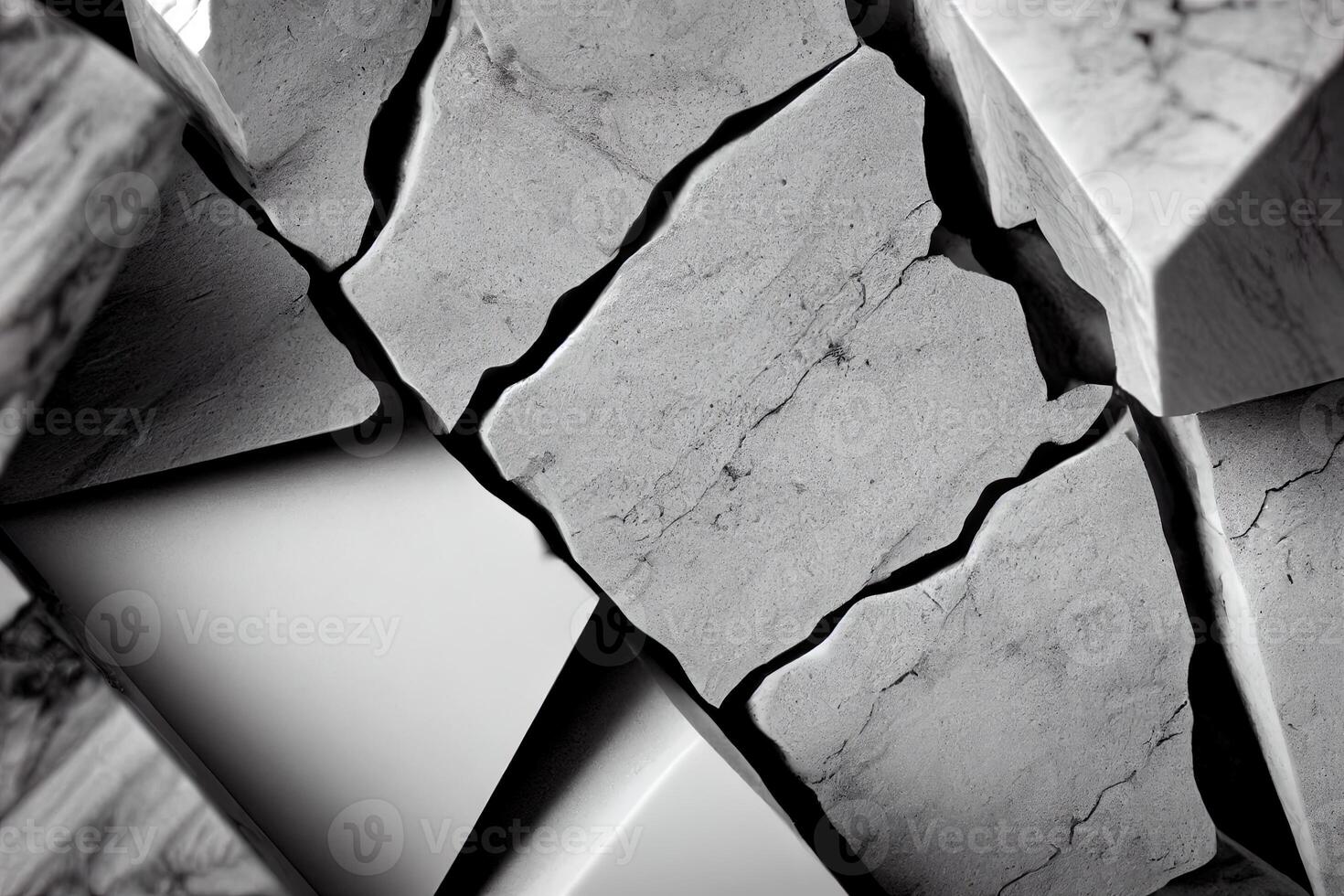 illustration of broken marble stones photo