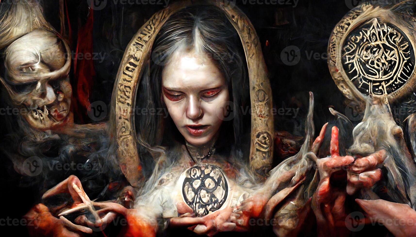 illustration of an occult incantation photo