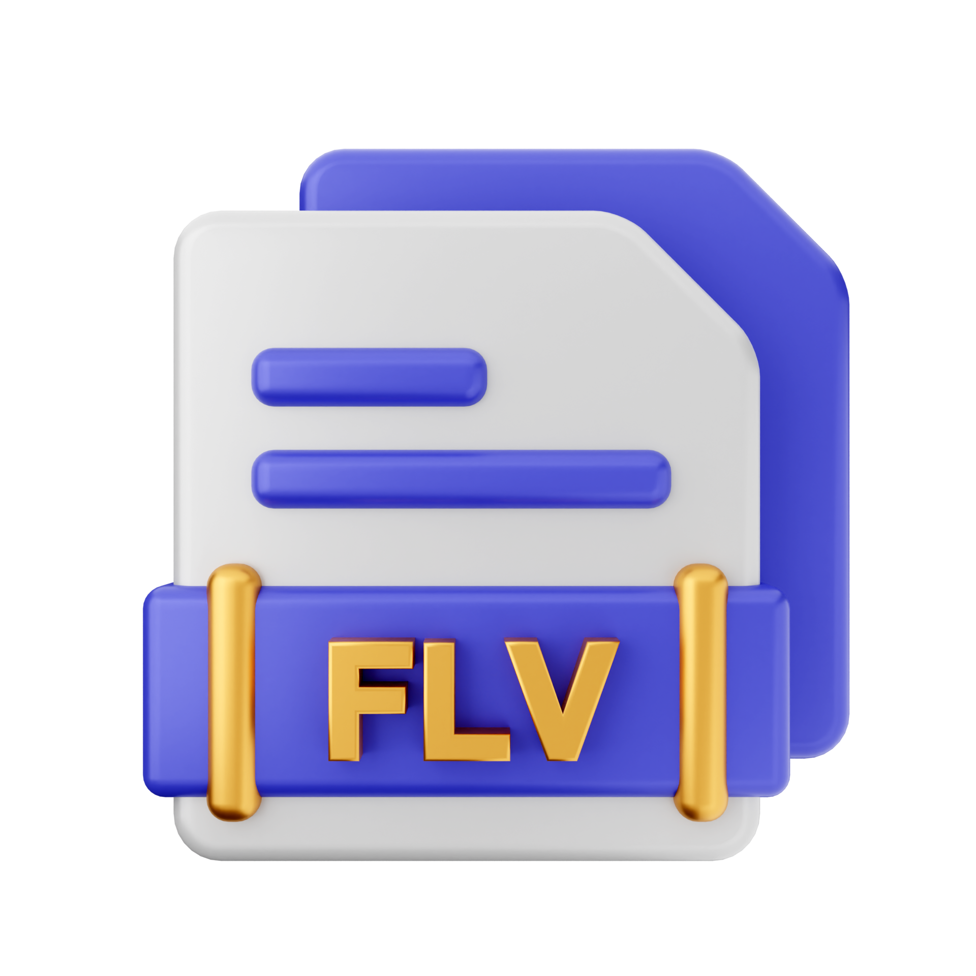 3d file FLV format icon 22030222 PNG