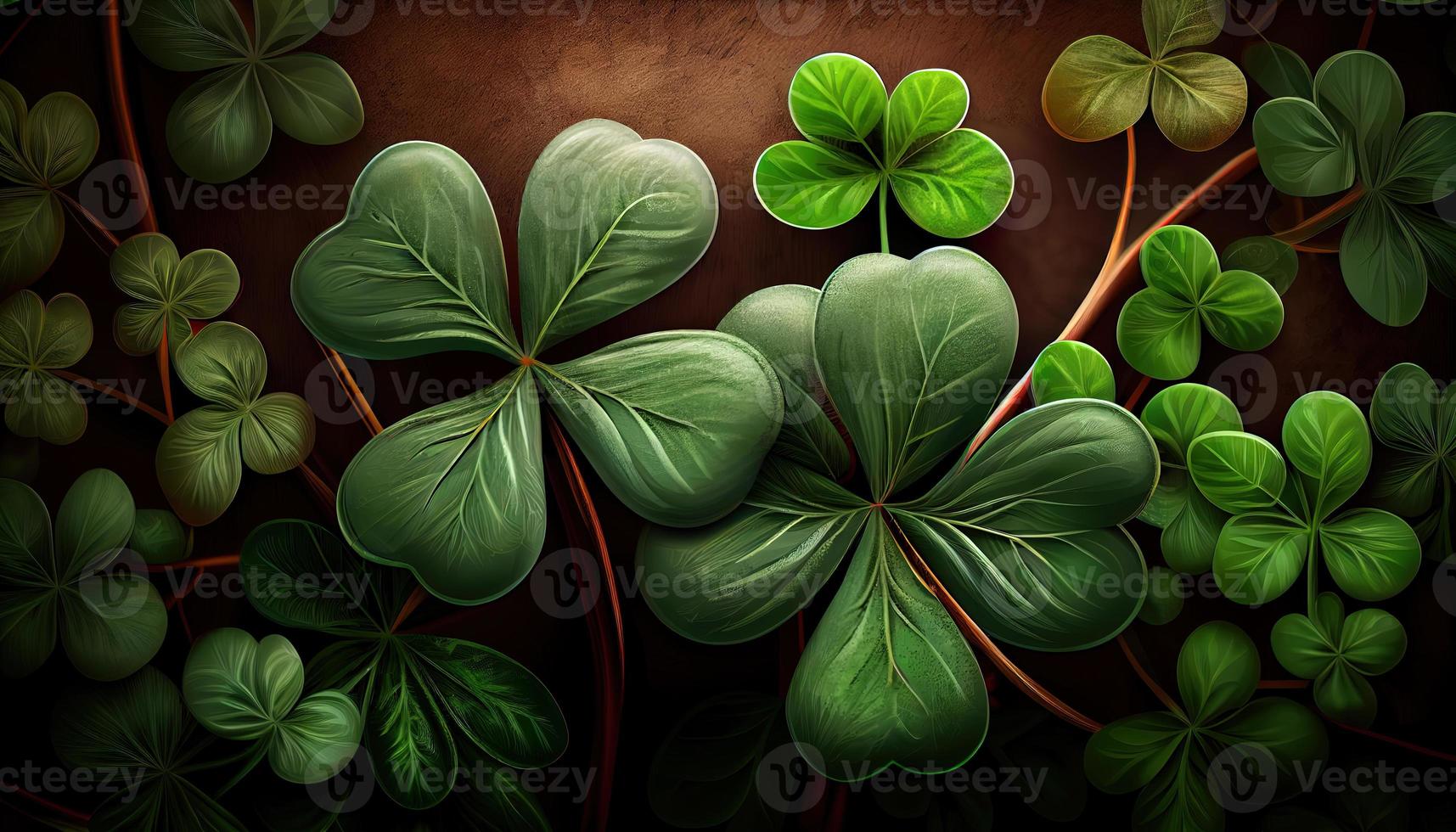 Clover background for St. Patrick Day. photo