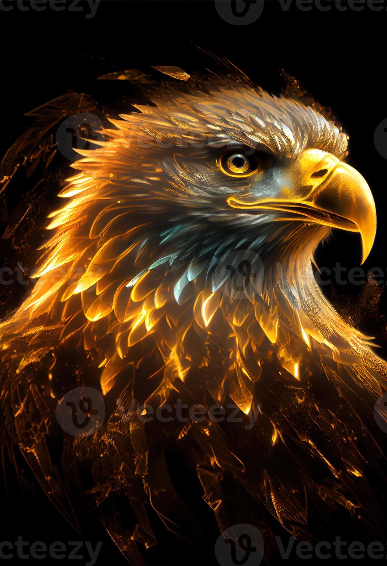 fuego águila logo. ai prestar. 22030253 Foto de stock en Vecteezy