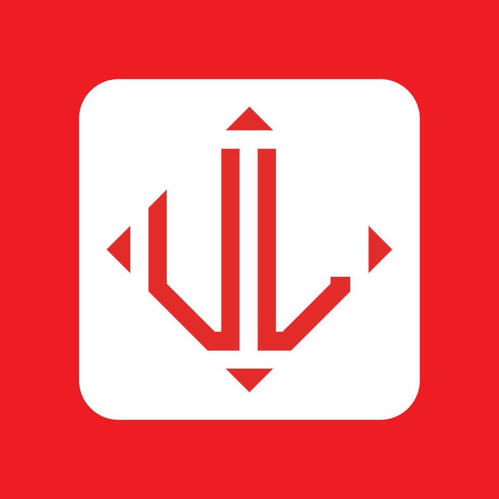 Creative simple Initial Monogram UL Logo Designs. vector