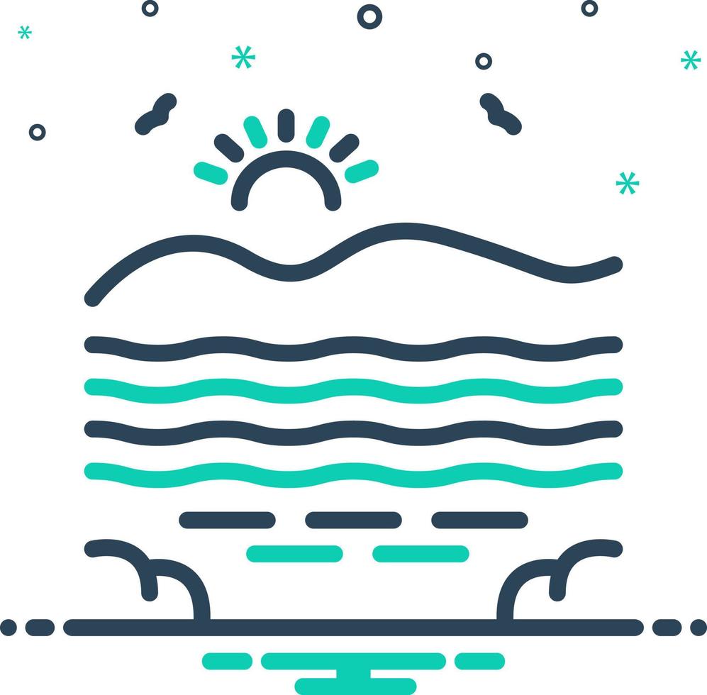 mix icon for coastal vector