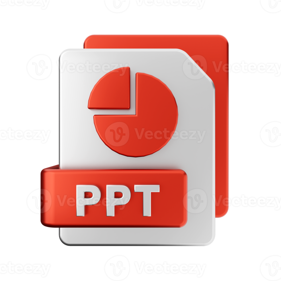 3d ppt file icon illustration png