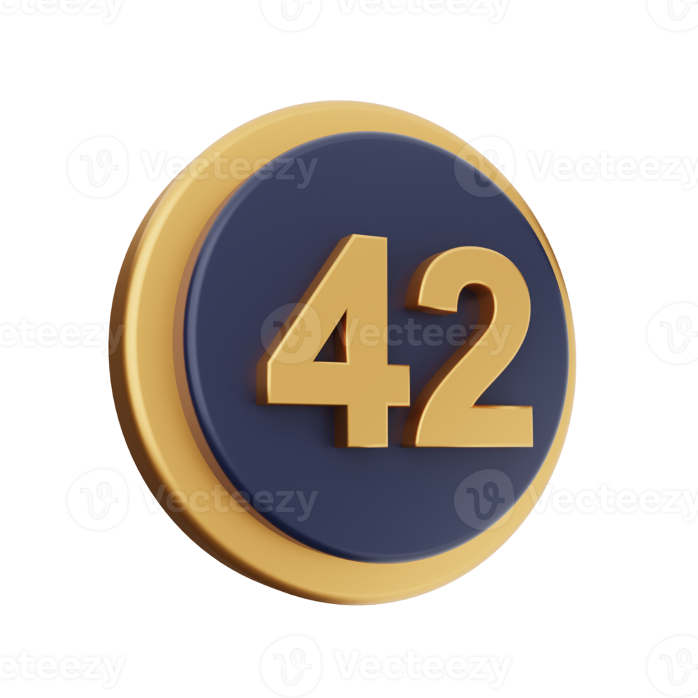 3d number icon illustration png
