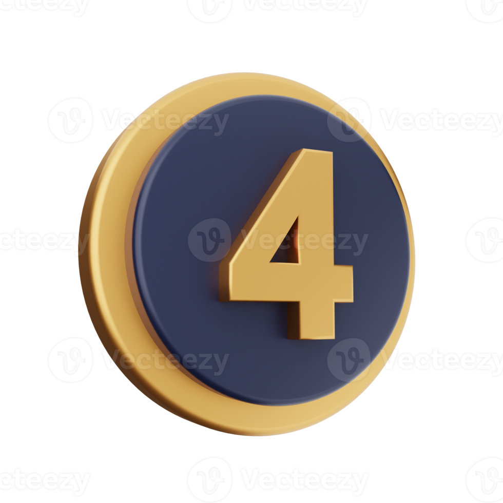 3d number icon illustration png