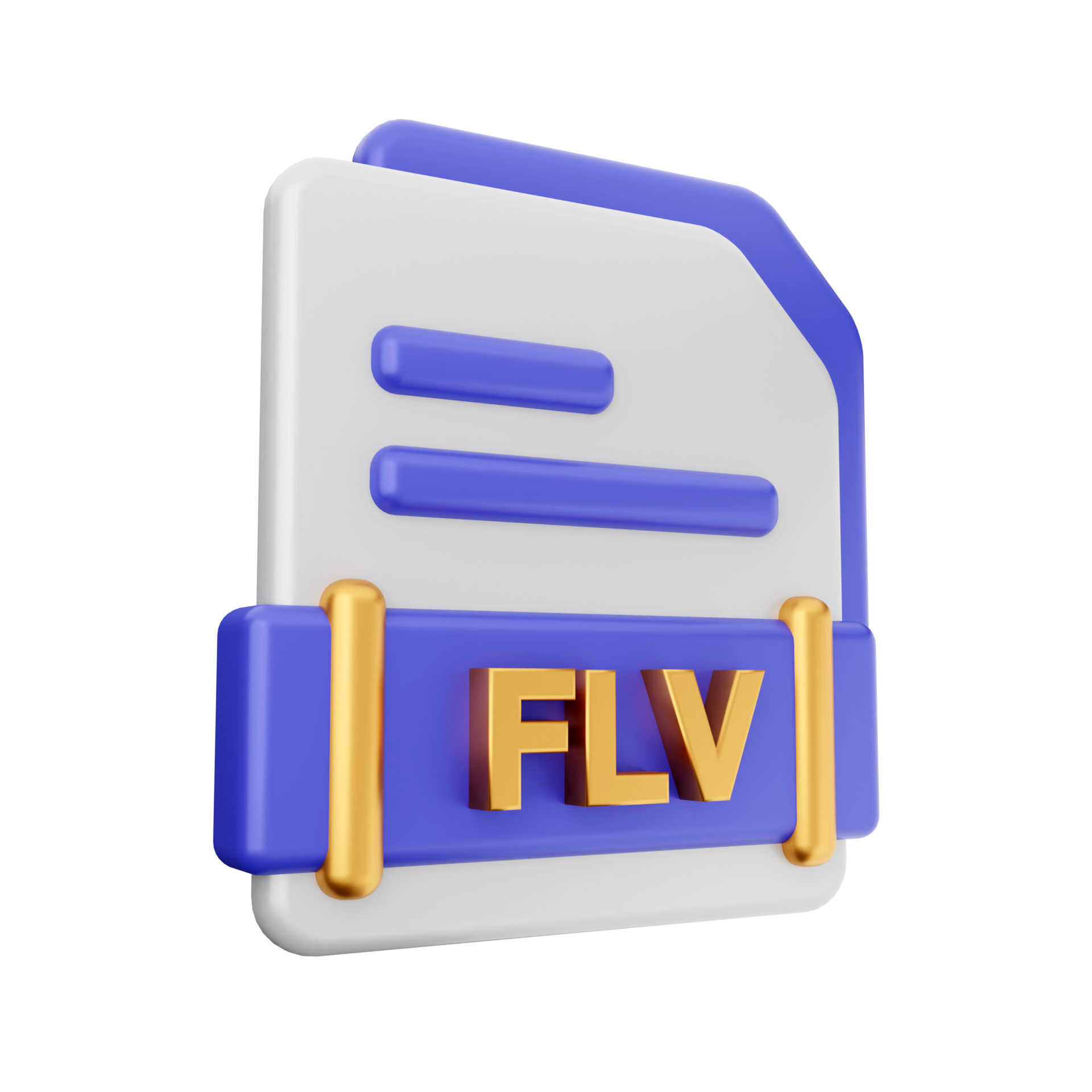 3d file FLV format icon 22030485 PNG