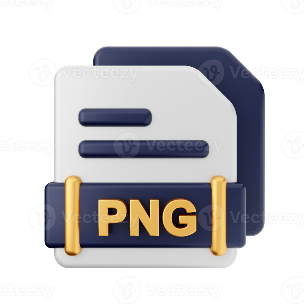 3d het dossier PNG formaat icoon