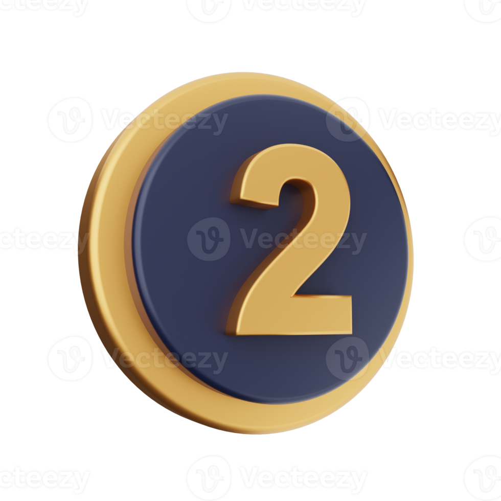 3d number icon illustration png