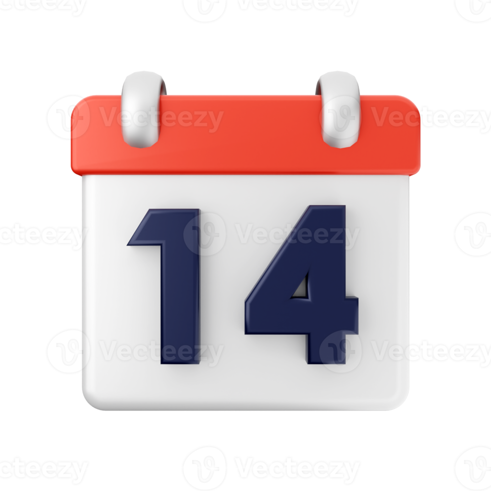 3d calendrier un événement Date journée programme icône illustration png