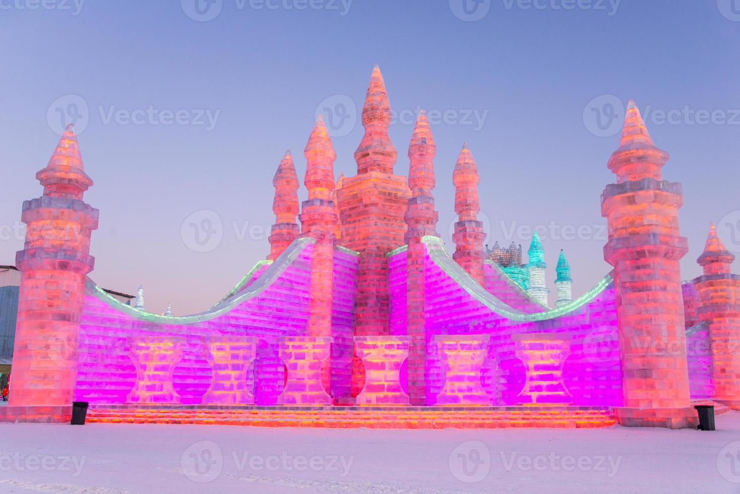 Harbin International Ice and Snow Sculpture Festival is an annual winter festival in Harbin, China. It is the world largest ice and snow festival. photo