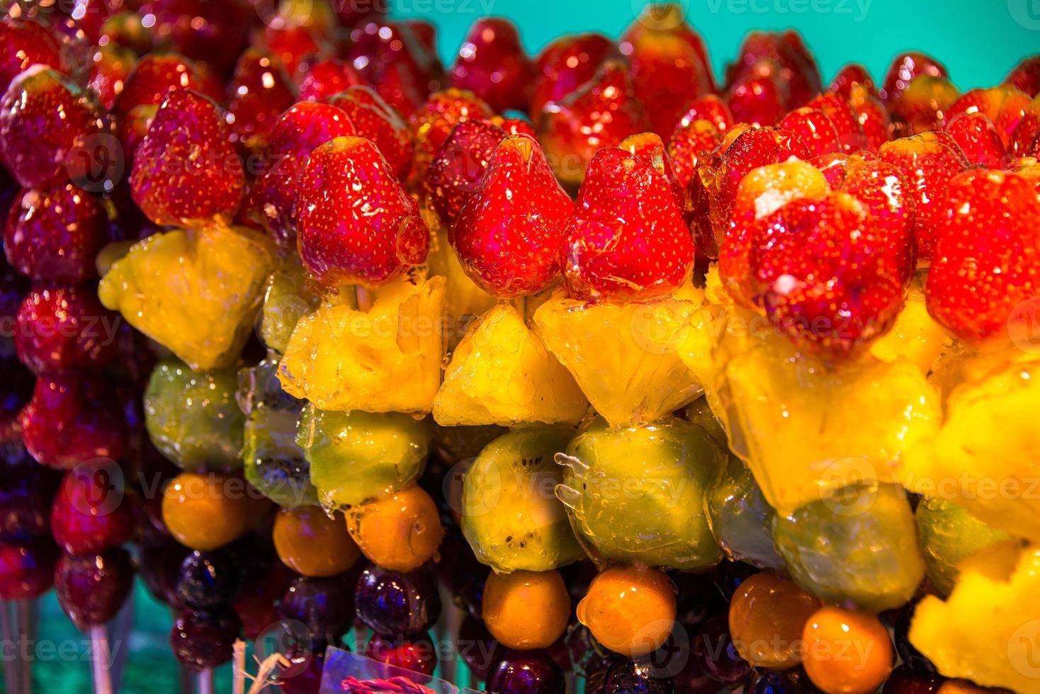 Tang hulu or Chinese sugar-coated fruit stick. The snack of China in the Winter. photo