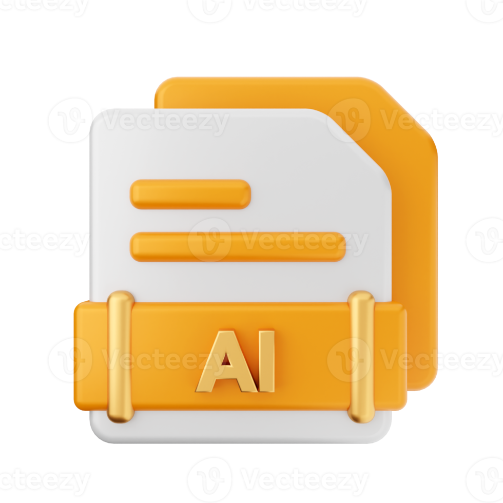 3d file AI format icon png