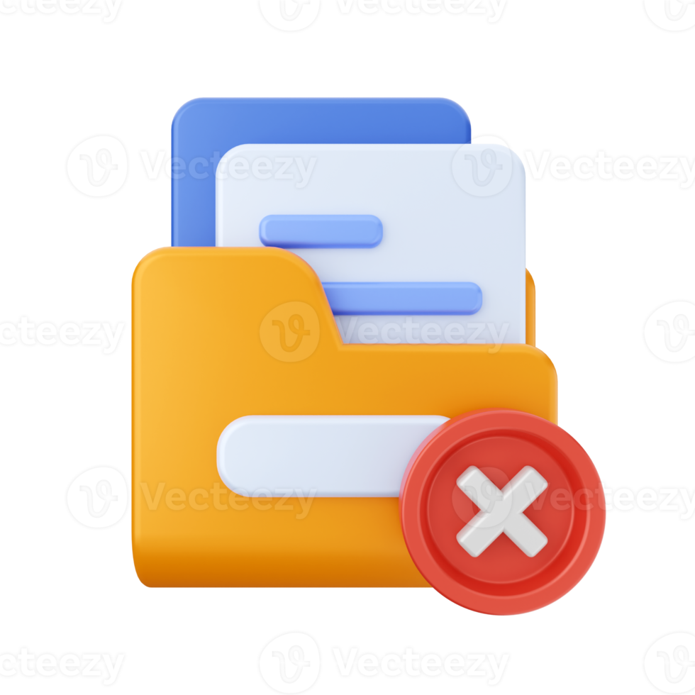 3d file folder icon illustration png