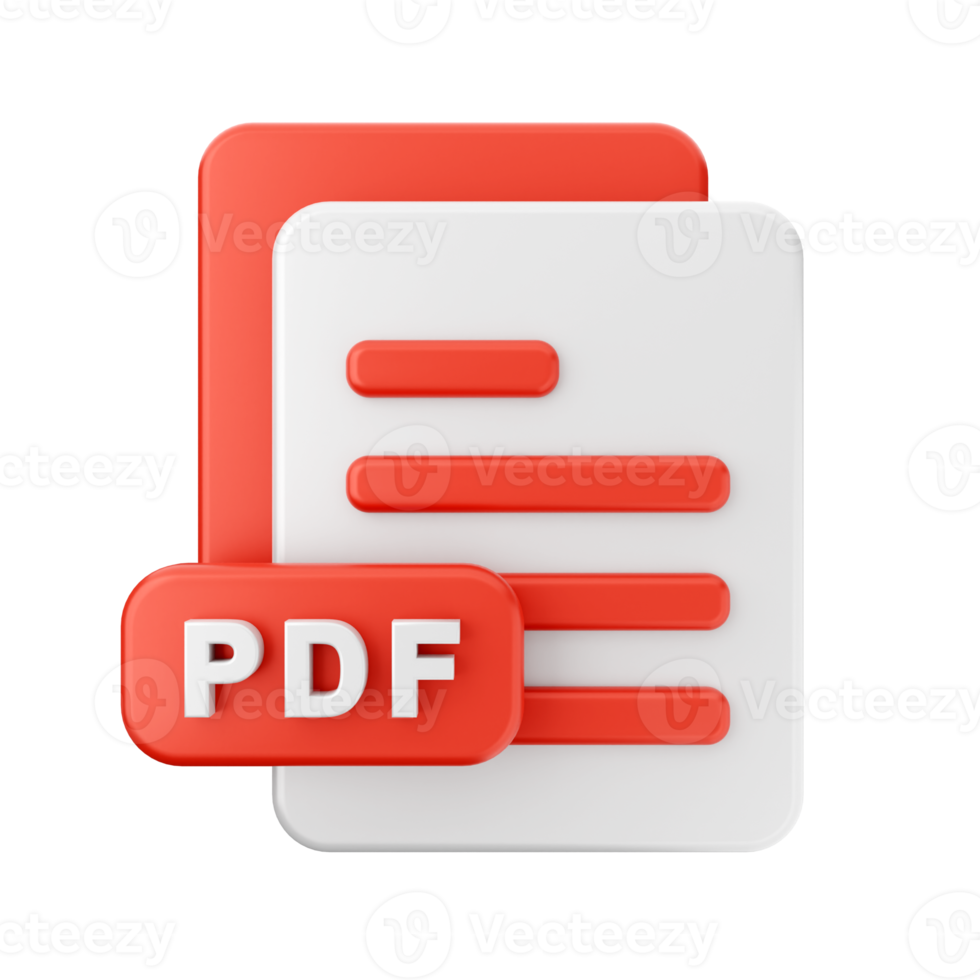 3d fil pdf mapp ikon illustration png