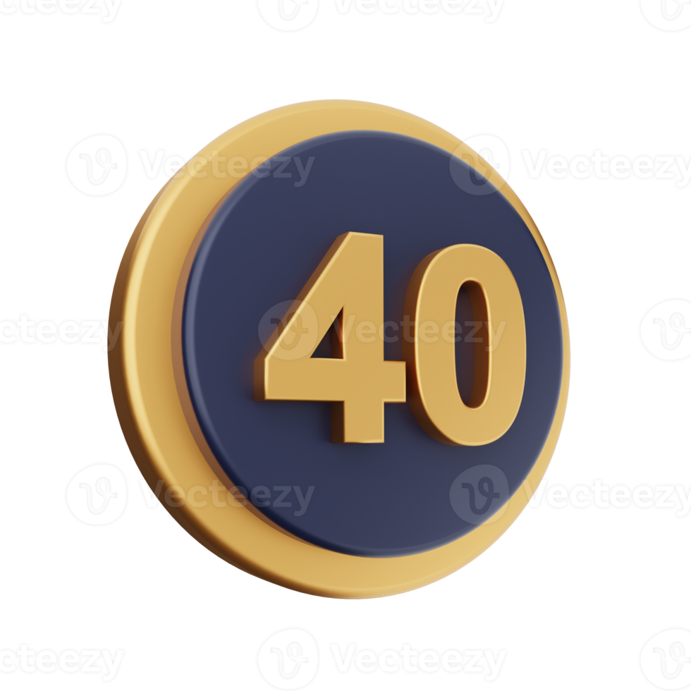 3d number icon illustration png