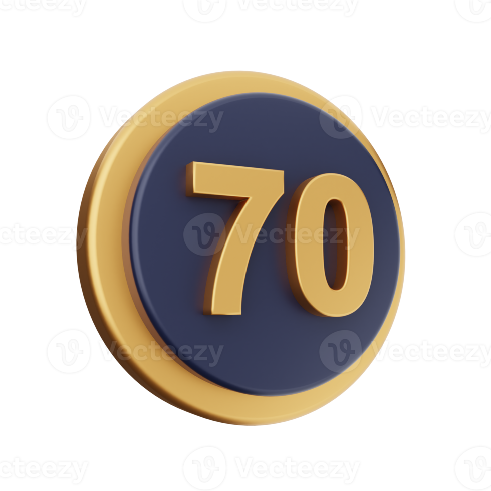 3d number icon illustration png